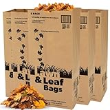 Duro Bags 21089 2-Ply Garbax Lawn and Leaf Bag, 50 lb, 16 in L x 12 in W x 35 in D, Paper, Kraft, (Pack of 5)