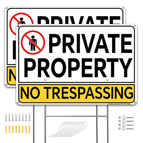 Panneau No Trespassing anti-intrusion en aluminium pour éviter les visiteurs imprévus