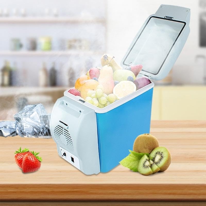 Generico 7,5 l przenośny mini chłodnica samochodowa i ogrzewacz | 12 V DC / 110 V AC podwójne napięcie lodówka samochodowa | Compact Electric Cooler Box do samochodów, sypialni, na kemping, do biura i