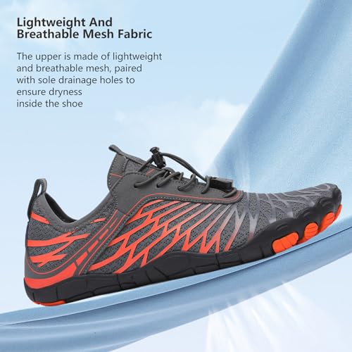Image of SIOSNETA Hike Barefoot Shoes for Women Men, Breathable Non-Slip Athletic Footwear, Wide Toe Water Shoes for Hiking, Non-Slip Neuropathy Shoes for Women Men, Grounded Comfort wear