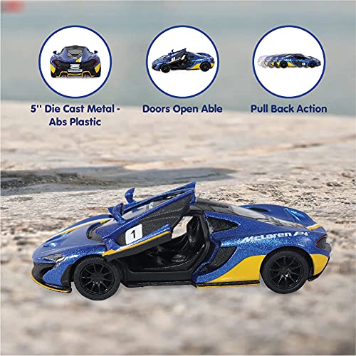 Image of Kinsmart Metal Licensed 5'' McLaren P1 Die Cast Car (Blue)