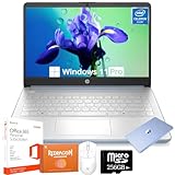 HP 2025 14 Inch AI Laptop for Business, Intel N150 Processor, 16 GB RAM, 384 GB Storage(128GB UFS+256GB MSD), Wi-Fi 6, Copilot-AI Chat, 1 Year Office 365, Sky Blue, Windows 11 Pro,w/REDRAGON Mouse