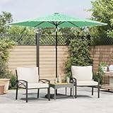 Matériaux durables pour l'extérieur : fabriqué à partir de tissu polyester durable et d'un mât en acier robuste, ce parapluie d'extérieur est spécialement conçu pour une utilisation en extérieur et résistant aux intempéries. Un traitement avec un spray imperméabilisant est recommandé pour une meilleure résistance à l'eau.