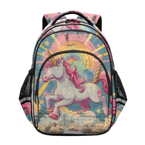 Sac à dos enfant licorne coloré pour cartable scolaire fille 3-12 ans