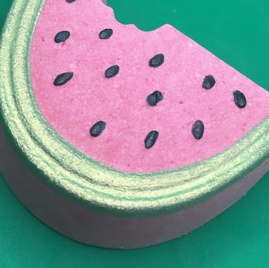Watermelon Bath bomb, Watermelon Tourmaline, Summer Bath Bomb, Food Bath Bomb, Fruit Bath Bomb, Watermelon Patch, Crystal Inside, Red Bath