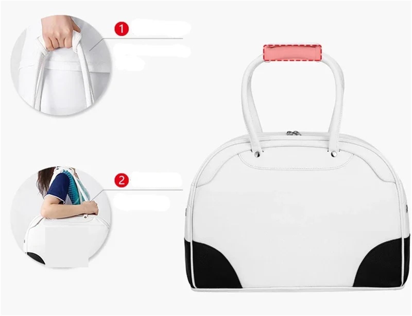 Raquetero Tenis Bolsa for Raqueta de Tenis, Bolsa for Raqueta de bádminton, Bolso for Raqueta, Bolsa for Raqueta de Tenis portátil Unisex Deportiva(White)