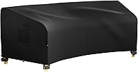 Vista 14 de iBirdie Funda para Muebles de Patio Exterior que se Ajusta a Sofás Seccionales en Forma de L de 100" x 130", 99" x 128", 98" x 126", Impermeable