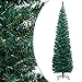 Price comparison product image vidaXL Slim Artificial Christmas Tree with Stand Holiday Ornament Home Office Xmas Decoration Christmas Fake Tree Plant Stand Green 210 cm PVC