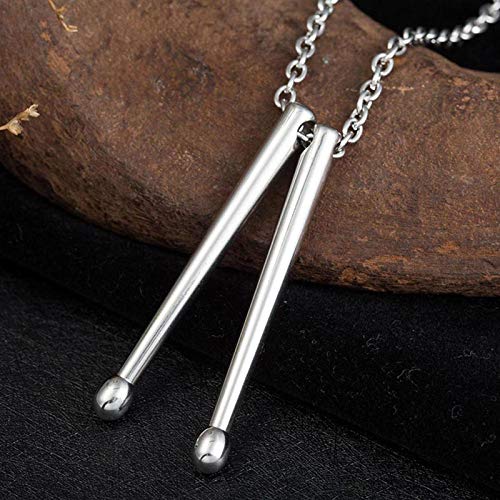 Rock Drumstick Pendant Necklace for Men Drummer Gifts Stainless steel Drum Stick Necklaces3