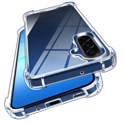 ivoler Anti Amarillo Clara Funda para Samsung Galaxy A17 4G / 5G / A16 4G / 5G con Cojín Esquina Parachoques, [Protección Antigolpes Militar] Carcasa Transparente Anti Arañazos Case