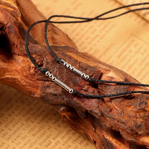 SANNYRA Morse Code Bracelet, Matching Bracelets Friendship Family Sister Mom Morse Code Jewelry, Couple Matching Handmade Gifts4