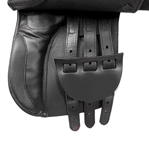 All Purpose Black Leather English Riding Horse Saddle Starter Kit (16") #TOP4