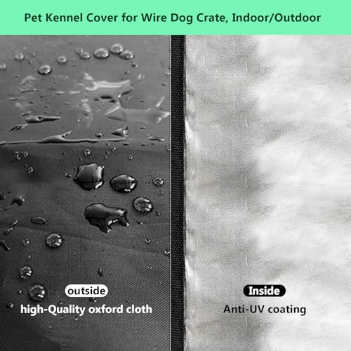 Dog Crate Cover, Polyester Dog Kennel Cover, Waterproof Pet Kennel Cover Fits Most 48 inch Dog Crates for Indoor Outdoor(Cover only) Dog Crate Cover, Polyester Dog Kennel Cover, Waterproof Pet Kennel Cover Fits Most 48 inch Dog Crates for Indoor Outdoor(Cover only)