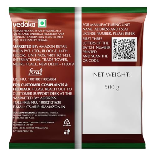Image of Amazon Brand - Vedaka Unpolished Red Rajma | 500 G | Premium Red Rajma (Pack of 3)