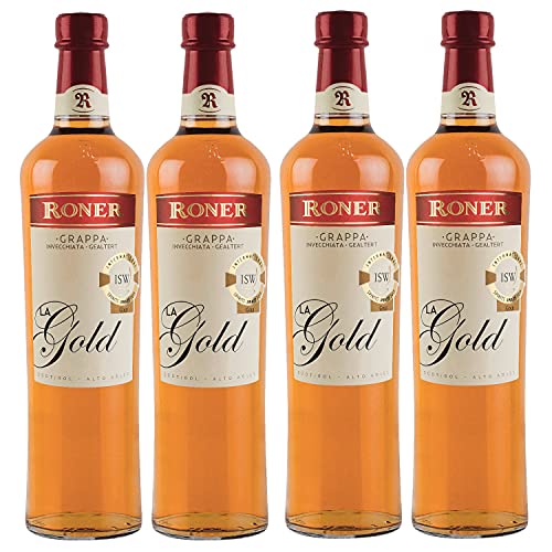 Roner Grappa La Gold Italien Inkl. FeinWert E-Book (4 x 0,7l)