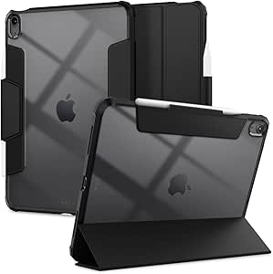 Spigen Ultra Hybrid Pro Designed for iPad Air 11 Inch Case (2024), 10.9 Inch 5th/4th Generation Case (2022/2020) with Transparent Back and Pencil Holder - Black