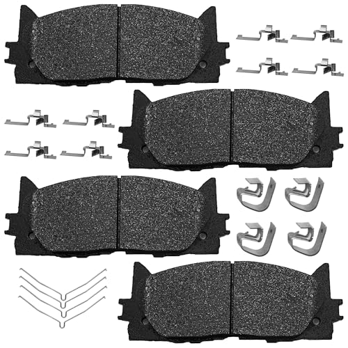 Image of Front Brake Pads Set Compatible with Le-xus ES300h ES350, Toyota Avalon Camry Automotive Replacement Brake Pads Semi-Metallic D1222
