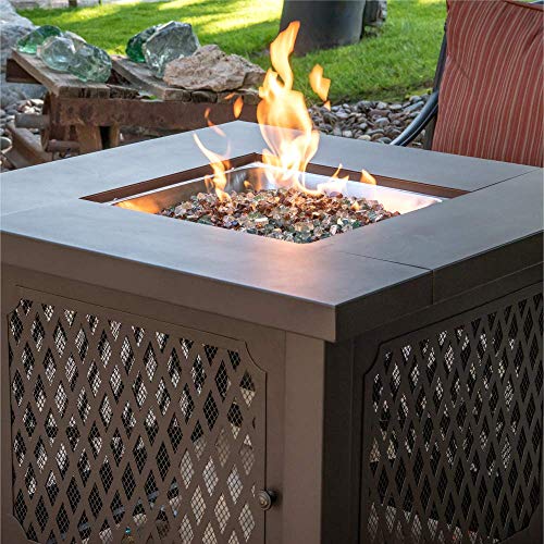 Kenai Blue - Fire Glass Blend For Indoor And Outdoor Fire Pits Or Fireplaces | 10 Pounds | 1/2 Inch, Reflective #TOP6