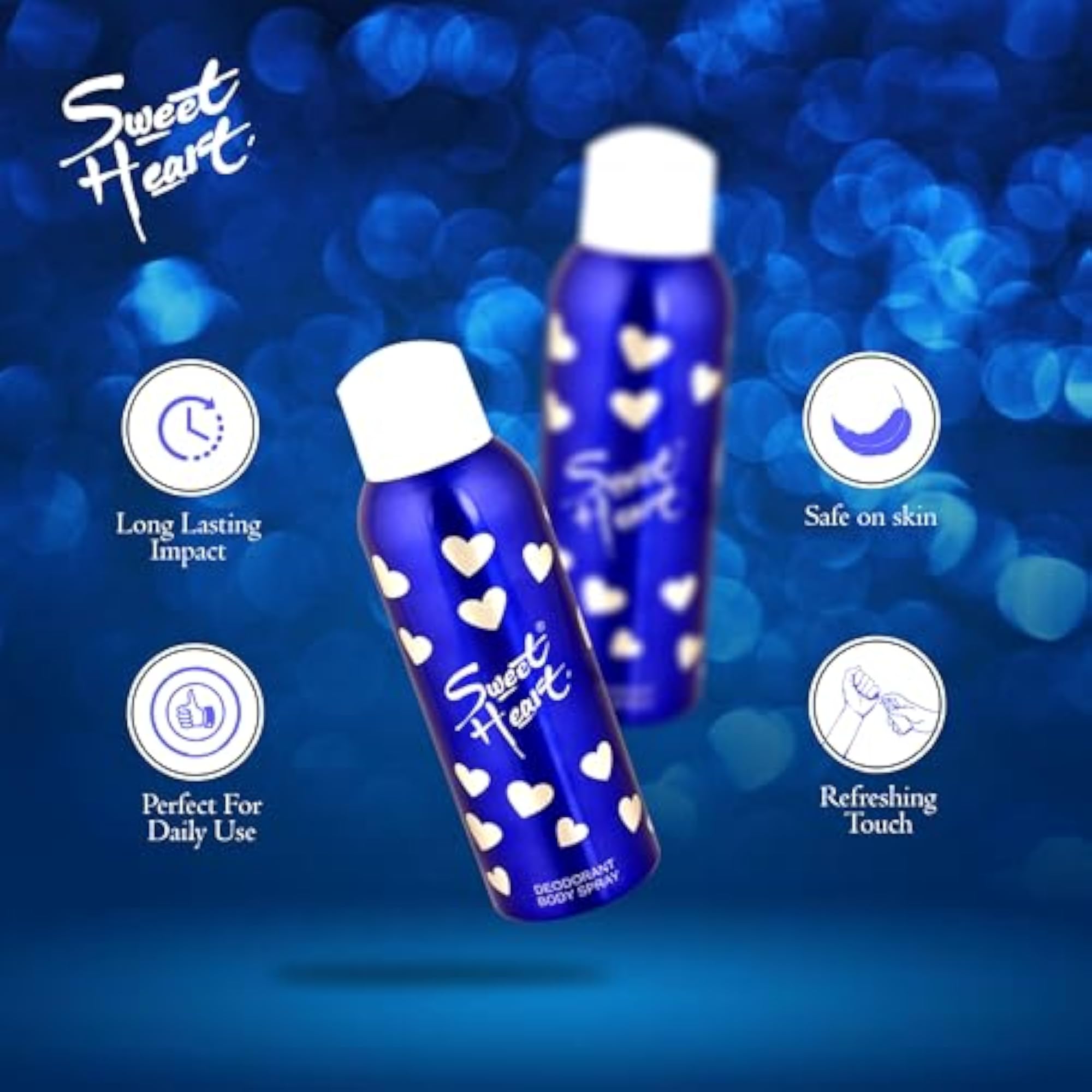 Sweet Heart Deodorant Body Spray, Unisex