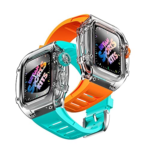 Correa de repuesto deportiva e impermeable con bisel para Apple Watch Series 9 y 8 2