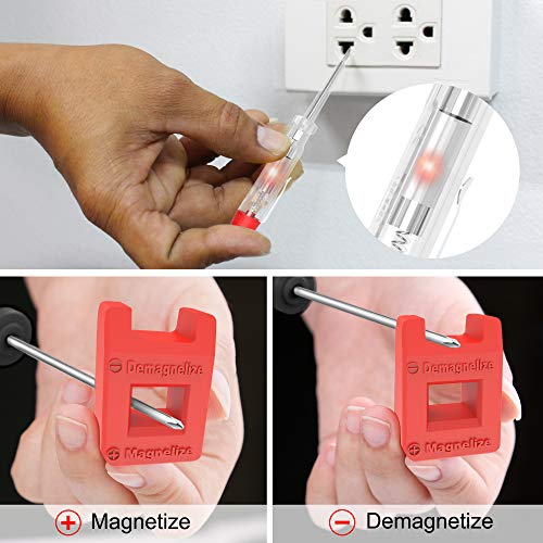 Magnetic Screwdriver Set 18 PCS, XOOL Professional Cushion Grip 9 Phillips and 7 Flat Head Tips Screwdriver Non-Slip for Repair Home Improvement Craft