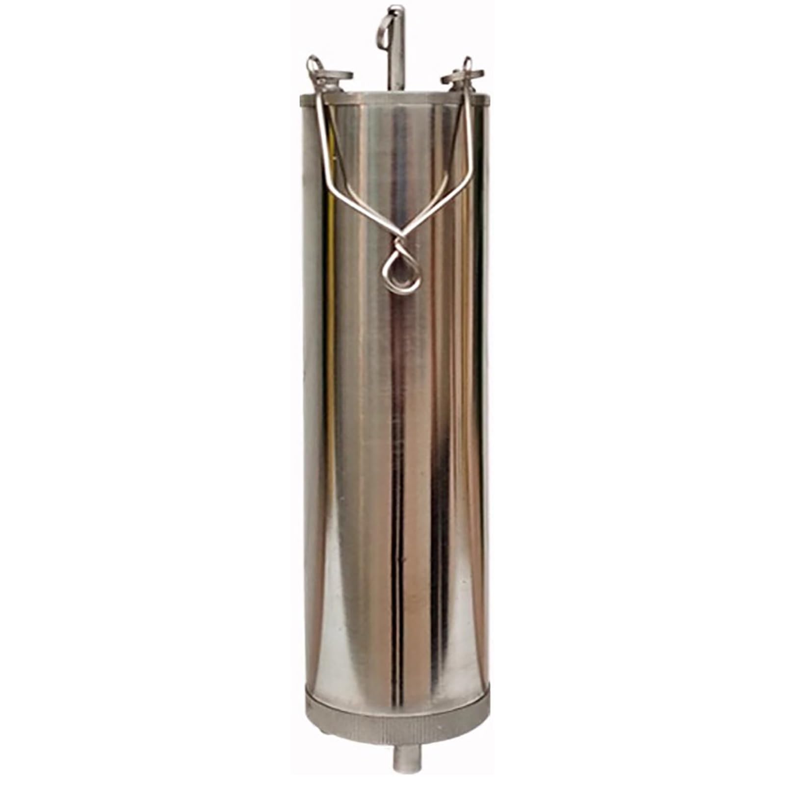 Oil Sample Extraction Bottle, Small Medium Large Industrial-Grade Bottom Oil Sampling Tool/Collector Bucket with Rope, for Refinery Fuel Detection(Silver,Small)