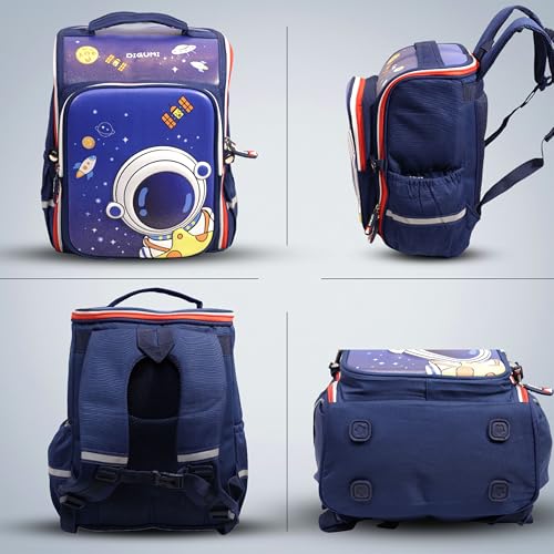 Image of Kids School Bag for Boys Girls 6-10 Years, Bear Graphic Flap Backpack, Lightweight Waterproof School Bag with Large Capacity, Padded Straps, Durable Backpack for School