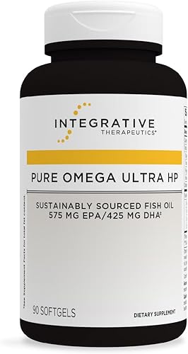 Integrative Therapeutics Pure Omega Ultra HP 1392 mg - Suplemento de aceite de pescado omega-3 con ácidos grasos esenciales - Apoyo para la salud