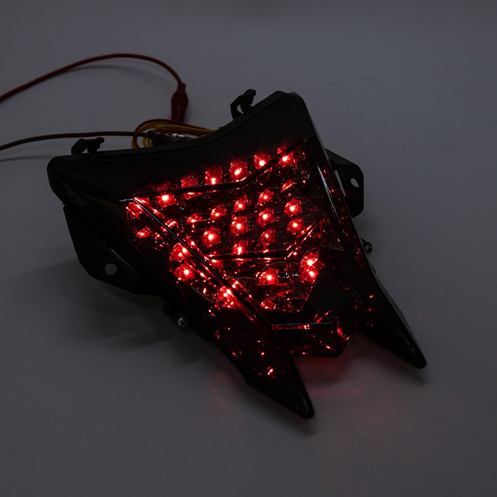 Feu Arriere Moto 12V LED Feux Stop pour Moto Compatible avec HP4 S1000R S1000RR (Noir)