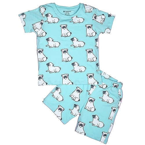 Image of Be Awara Kids Printed Half Sleeves T-shirt & Shorts Clothing Sets, 100% Cotton Soft Unisex Cord Set, Comfortable Wear for Kids With Cool Prints, Everyday Casual Wear for Boys & Girls