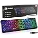 ⭐️KLIM™ Chroma Clavier Gamer QWERTY UK Filaire USB - Haute Performance - Éclairé chromatique Gaming Noir RGB - PC, PS4 & Xbox One [ Nouvelle Version 2020 ]