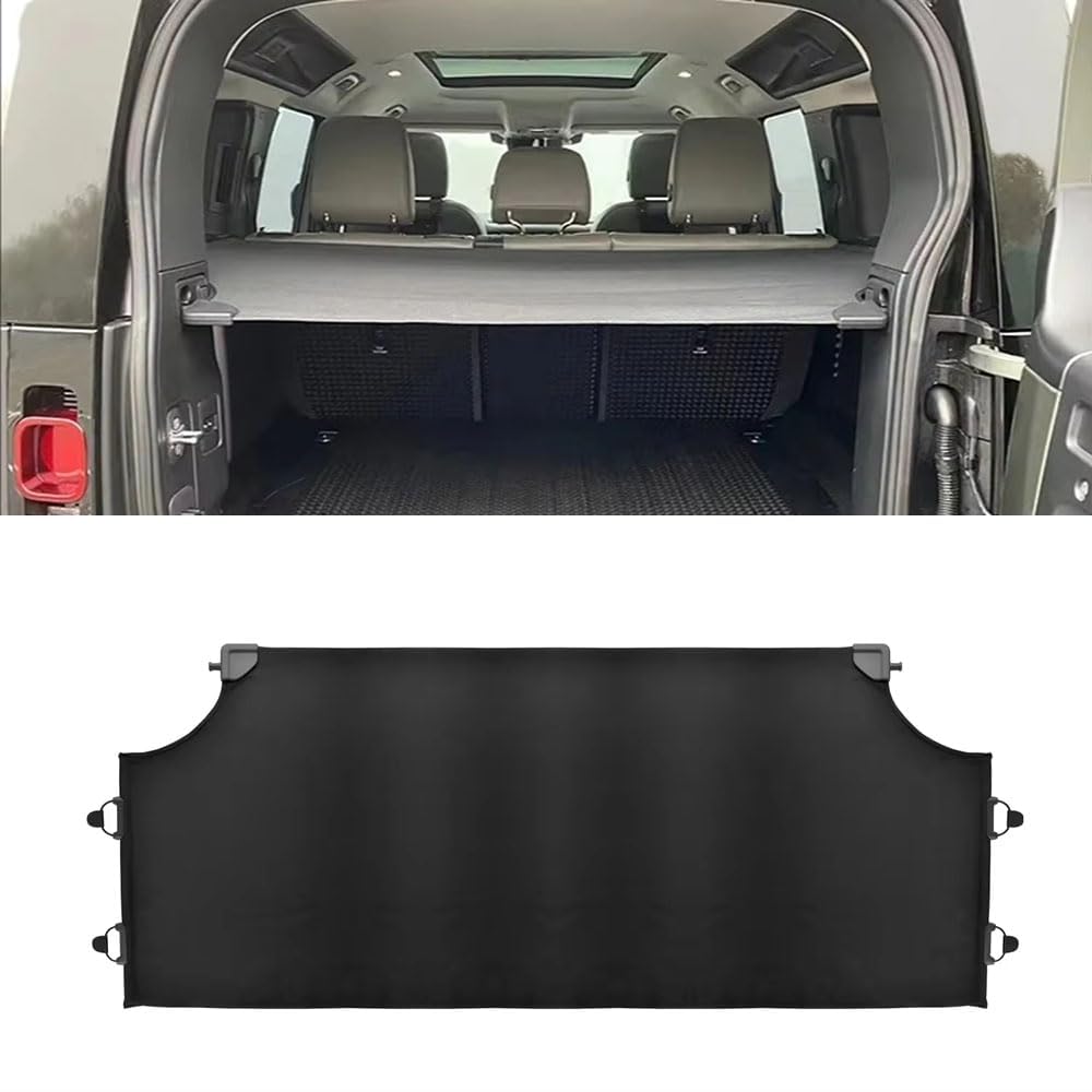 Yaohaishao Normal Car Retractable Rear Trunk Parcel Shelf For Land Rover Defender 110 2020-2023, Car Trunk Cargo Cover Luggage Shade Shield Trunk Partition