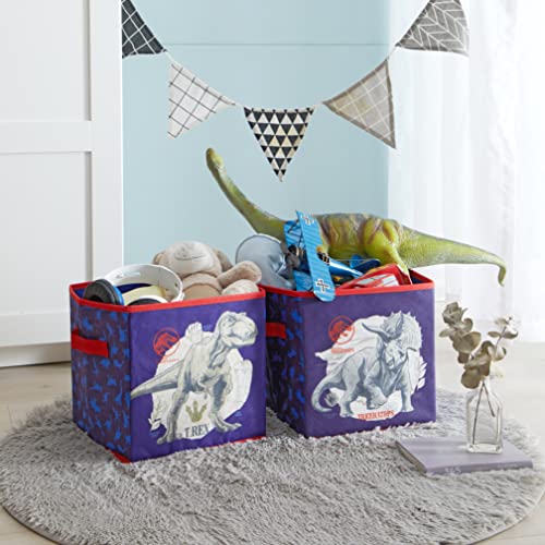 Image of Idea Nuova Jurassic World Set of Two Spacious Collpasible Storage Cubes, 10 inchx10 inch