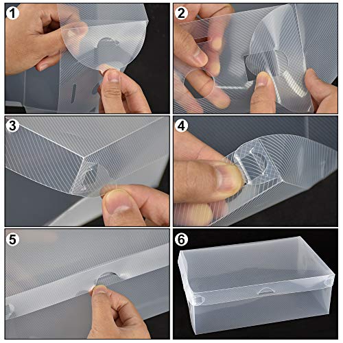 Cajas de plástico para zapatos en armario de pasillo y vestidores infantiles 7