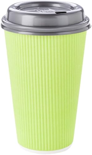 Vista 469 de Vasos de café de papel aislado de pared corrugada, 8 oz, Anaranjado