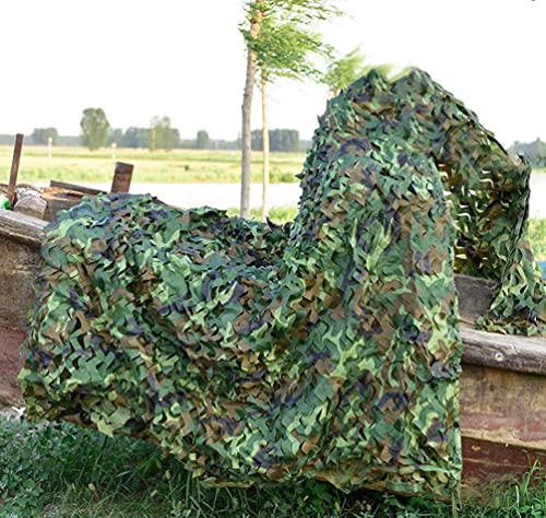 LGLFDJ Heavy Duty Camo Netting Bulk Roll, Large Camouflage Netting Bulk Roll, Military Hide Sunshade Net, Hunting Blinds for Deer Stand, Garden Fence Net (Size : 10X10m(33ft X 33ft))