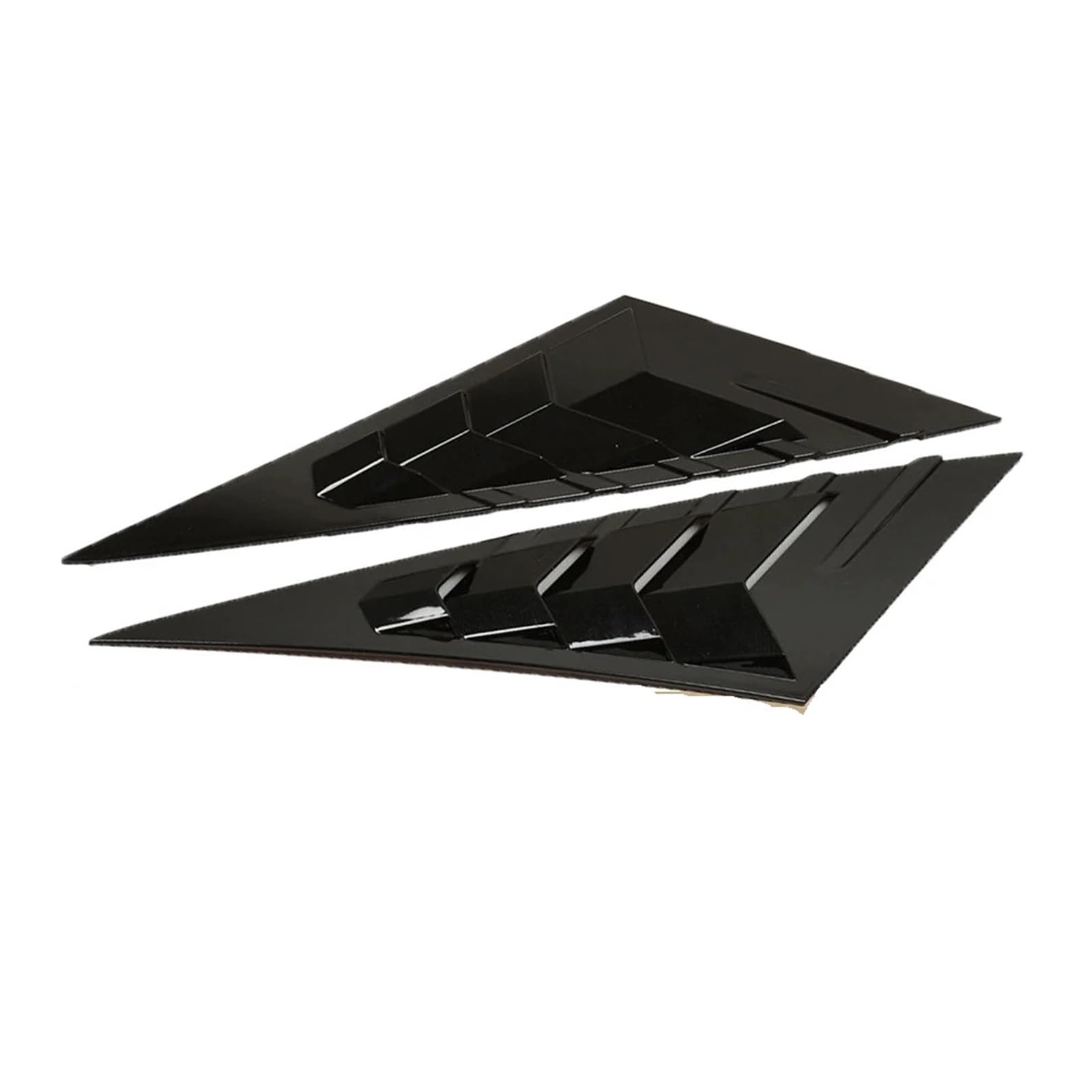Car Rear Louver Window Compatible for Hyundai Elantra 2021 2022 2023 Side Shutter Cover Trim Sticker Vent Scoop Carbon Fiber Accessories(Glossy Black)