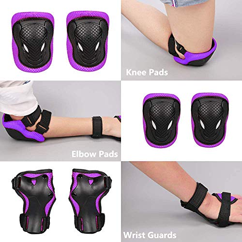 Image of Adjustable Helmet for Ages 3-16 Kids Toddler Boys Girls Youth,Protective Gear with Elbow Knee Wrist Pads for Multi-Sports Skateboarding Bike Riding Scooter Inline skatings Longboard Roller Skate