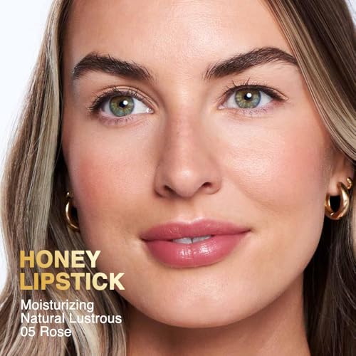 Image of evpct Rose Honey Lipstick Moisturizing Tinted Lip Balm for Older Women | Hydrating Formula Tinted Lip Oil Stick, Sheer Lightweight Softening, Shine Glowy Lipgloss Lips Color Tint Stain, Cruelty-Free
