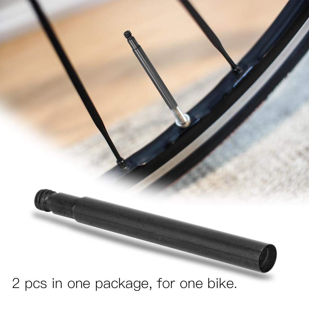 2Pcs Valve Extender ， 60mm Fahrrad Presta Valve Extender Innenreifen Ventilverlängerung(schwarz) Sport & Freizeit