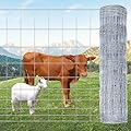 Cattle Panel 14Gauge Woven Wire Mesh 4 x 328 FT Galvanized Livestock Fence 8in to 3.5in Mesh Heavy Duty Welded Wire Fencing,Portable Cattle Panel for Pigs,Goats,Garden Fencing and Animal Containment