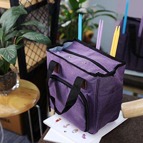Image of crochet bag,knitting bagBackpack and Tote Bag Storage Bag ,Large capacityYarn Storage Organizer Travel Crochet Bag Women Carrying Crochet Accessories Knitting Needles Crochet