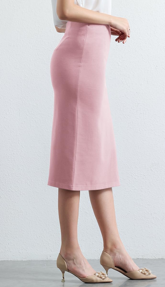 Women’s Classic Below Knee Pencil Skirt Stretch Line Midi Skirt of Business Casual Outfits - Image 4