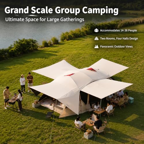 Carpa para 14-36 personas, doble capa, resistente al clima miniatura 7