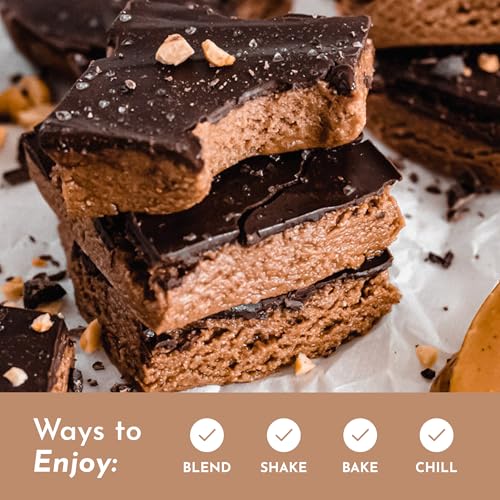 Image of Roasted Peanut Butter Chocolate Protein Powder - 30 -Serving Blend with 100% Grass-Fed Whey & Organic Plant Proteins - Rich Cocoa & Roasted Peanut Flavor - Supports Muscle Recovery & Energy*