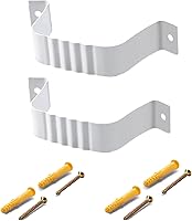 VYH 2x3 Downspout Straps 2-Pack White - Sturdy Aluminum Gutter Leader Straps for Secure Wall Mount