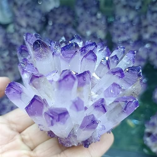 Amatista fantasma púrpura mineral natural decoración hogar 600g 6