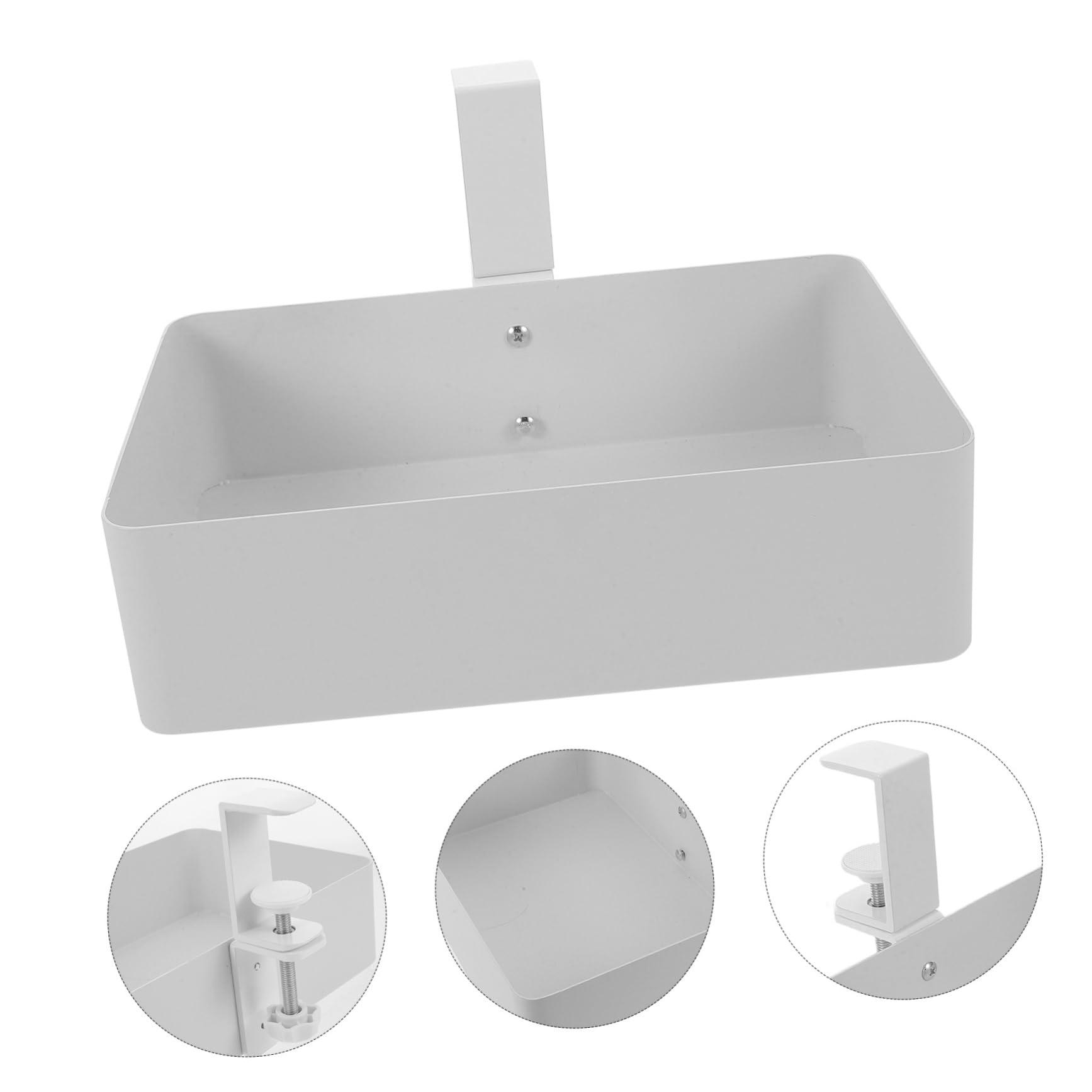 Cestino Portaoggetti in Metallo Sottile per Ripiano Sotto la Scrivania Organizer Contenitore da Cucina e Bagno Cestino Appeso per Piccoli Spazi