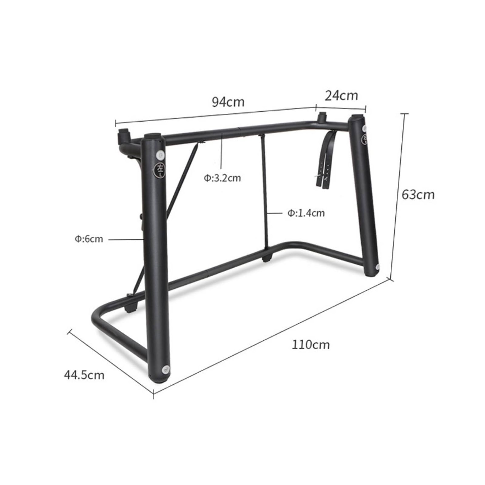 Soporte de Teclado Soporte Atril Base Bastidor Digital Metálico con Base de Gran Apoyo y Diseño Ergonómico Estabilidad para Interpretación Adecuado , Negro