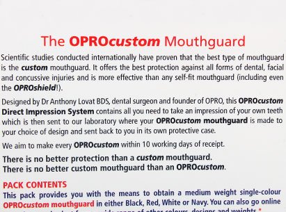 Personalizzato Opro Rugby Paradenti - Dimensione